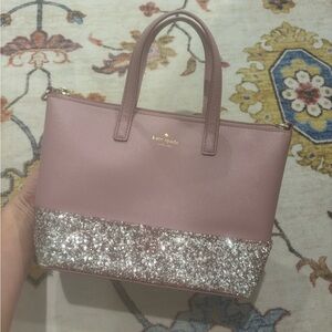 Kate Spade Hand Bag Pink Glitter Used